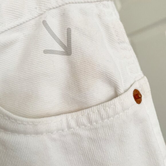 ** AS IS ** Re/Done 90's High Rise Jean in White, size 28 - Picture 5 of 15